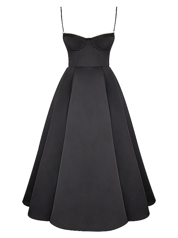 Black Tulle Midi Dress Newgew Dresses