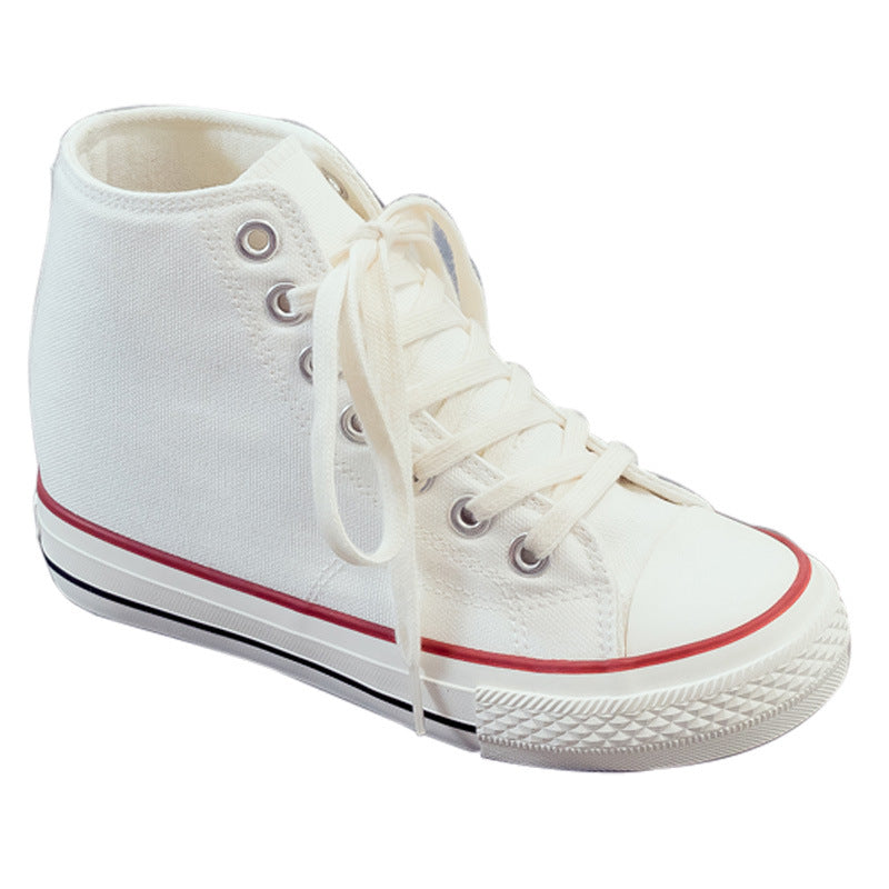 Women's Summer Thick Bottom Height Increasing Insole Canvas Shoes Newgew