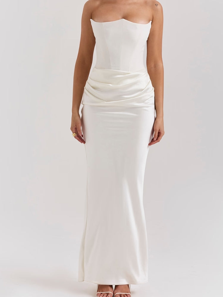 Ivory Strapless Corset Dress Newgew Dresses
