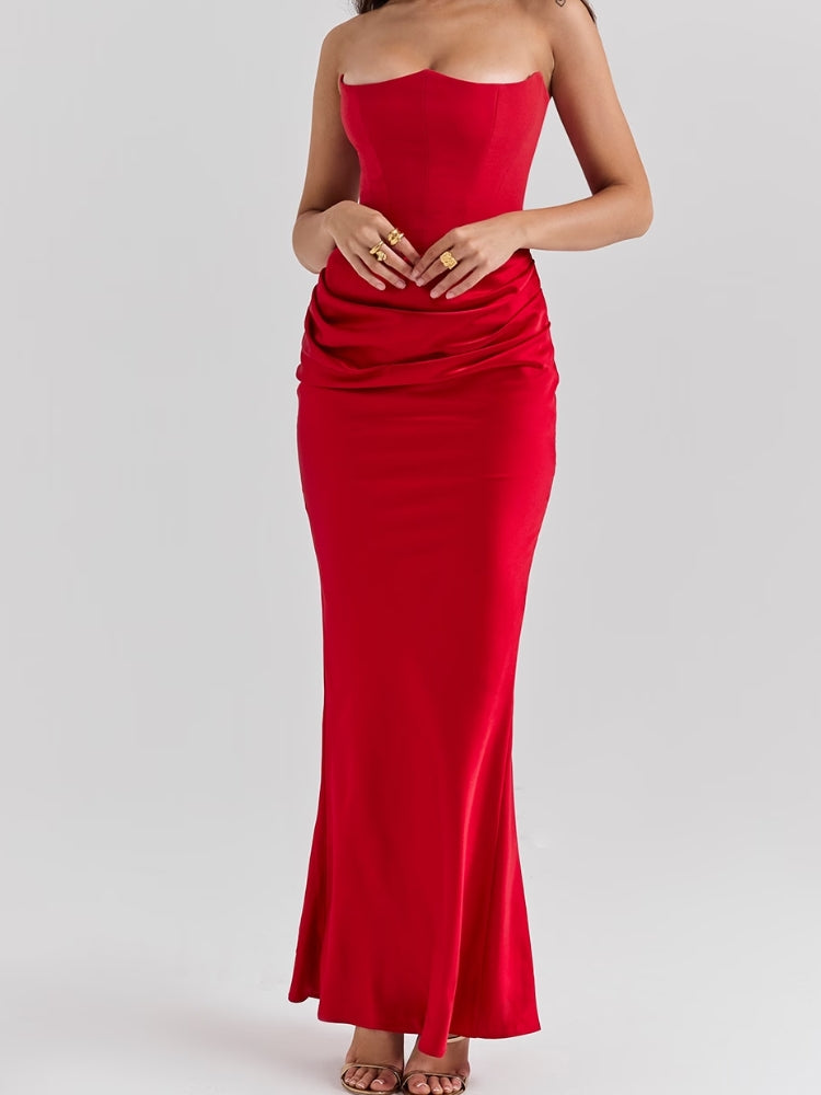 Scarlet Strapless Corset Maxi Dress Newgew Dresses
