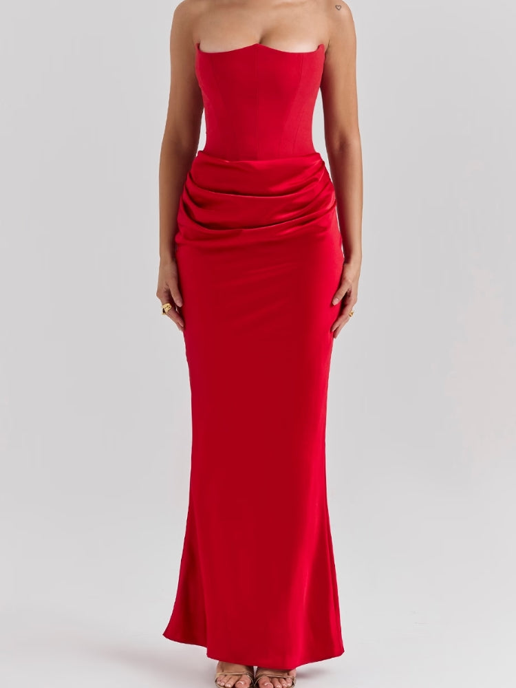 Scarlet Strapless Corset Maxi Dress Newgew Dresses