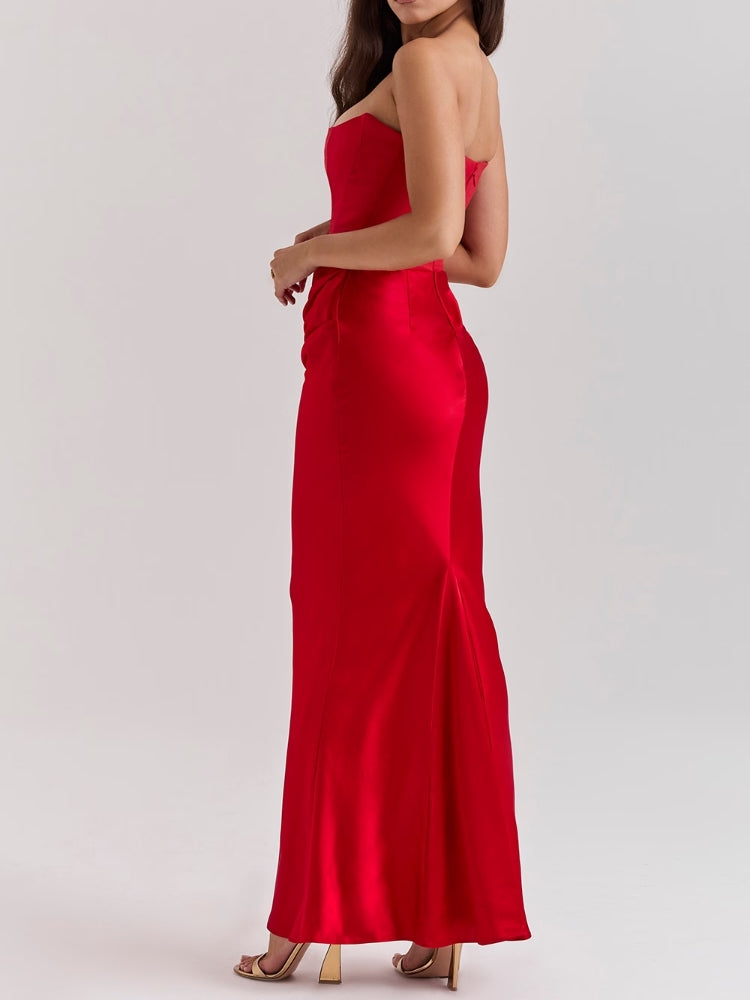 Scarlet Strapless Corset Maxi Dress Newgew Dresses