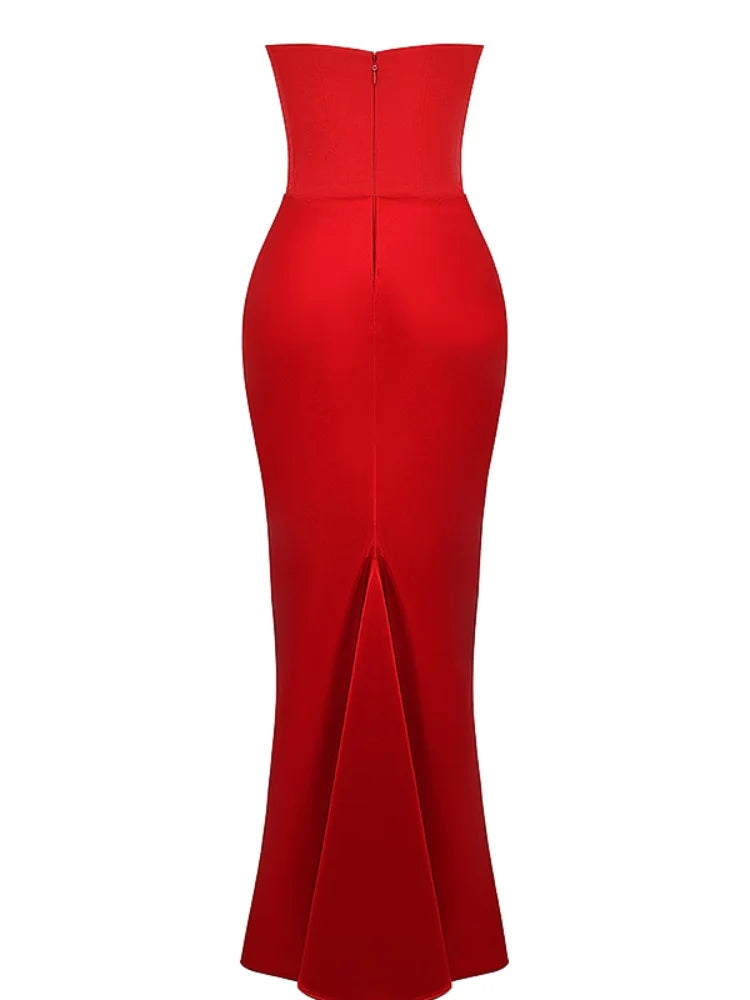 Scarlet Strapless Corset Maxi Dress Newgew Dresses