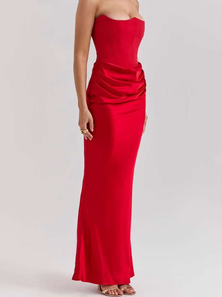 Scarlet Strapless Corset Maxi Dress Newgew Dresses