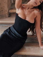 black strapless co chromosome dress Newgew Dresses