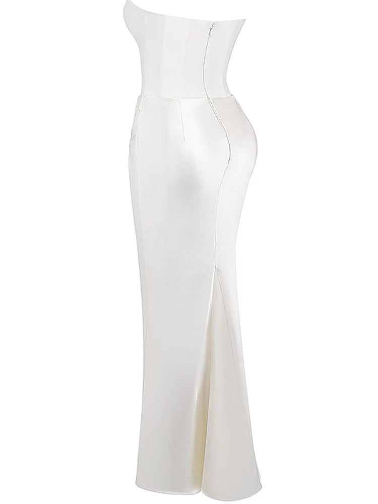 Ivory Strapless Corset Dress Newgew Dresses