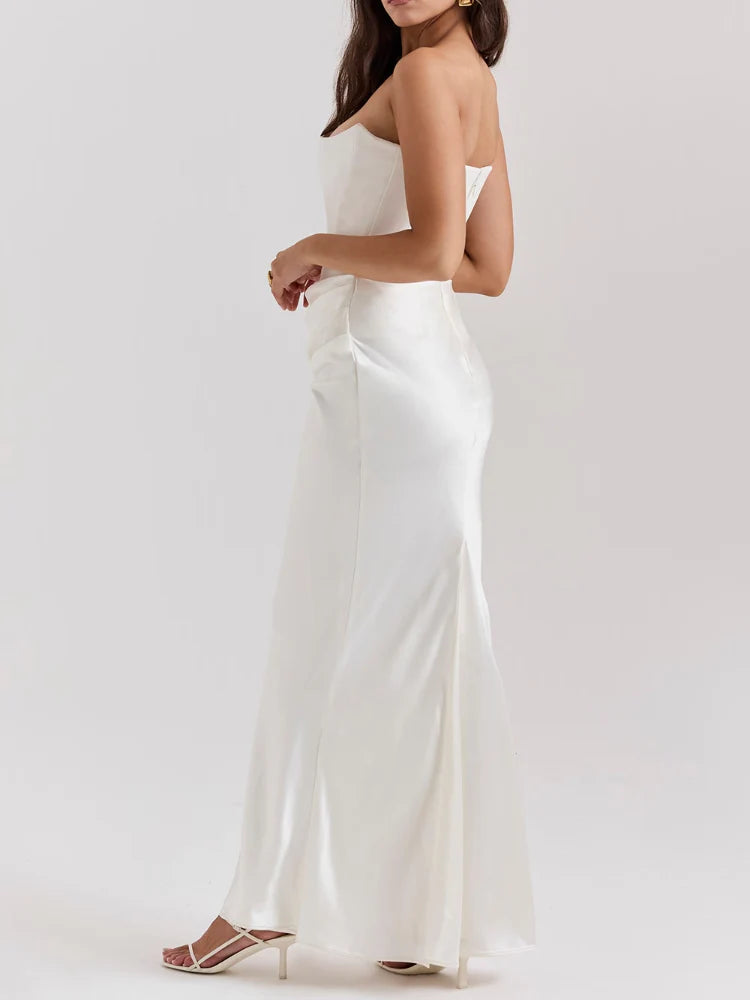 Ivory Strapless Corset Dress Newgew Dresses