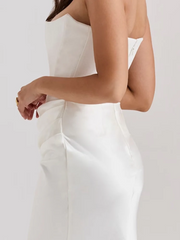 Ivory Strapless Corset Dress Newgew Dresses