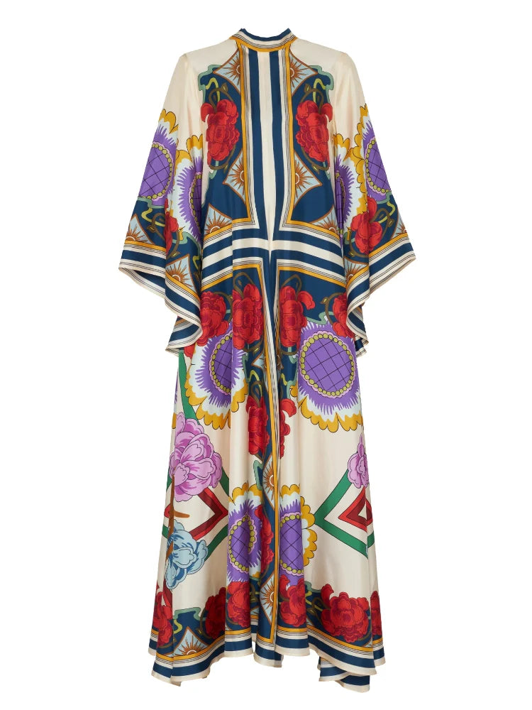 Magnifico Printed Maxi Dress - Rust Newgew Dresses