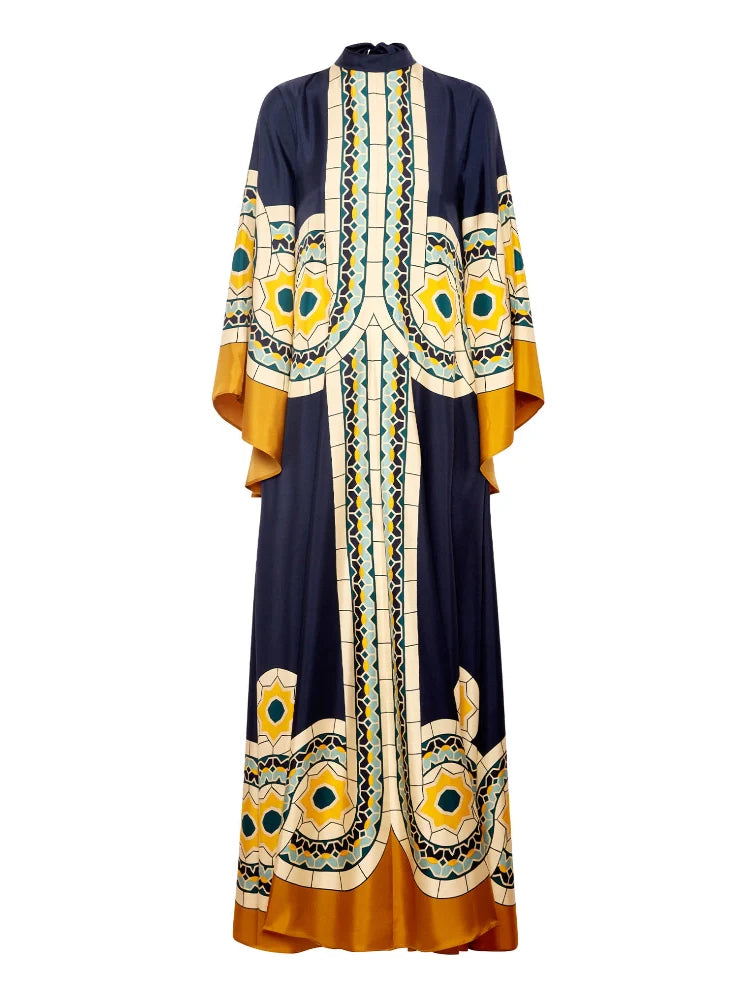 Magnifico Printed Maxi Dress - Blue Newgew Dresses
