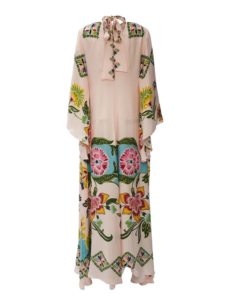 Magnifico Printed Maxi Dress - Pebbled Sable Newgew Dresses