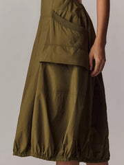 Daily Practice Fastpack Bubble-Hem Midi Dress Newgew Dresses