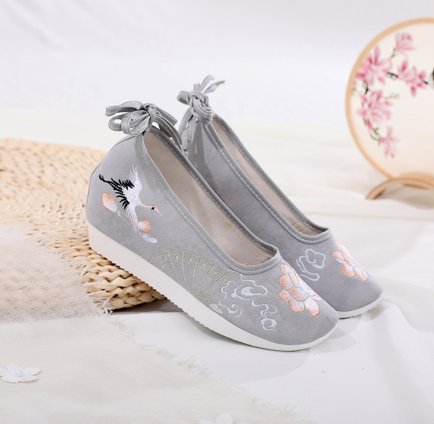 For Han Chinese Clothing Round Head Female Canvas Shoes Newgew