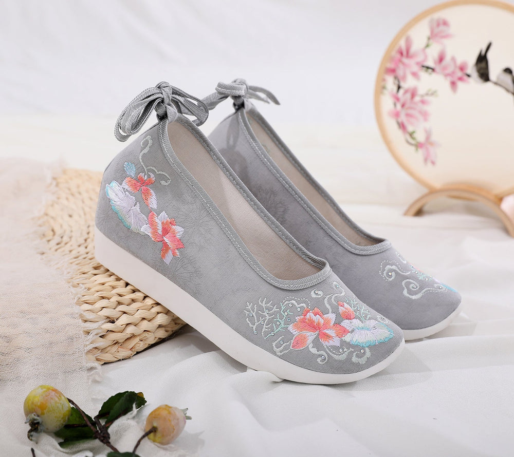 For Han Chinese Clothing Round Head Female Canvas Shoes Newgew