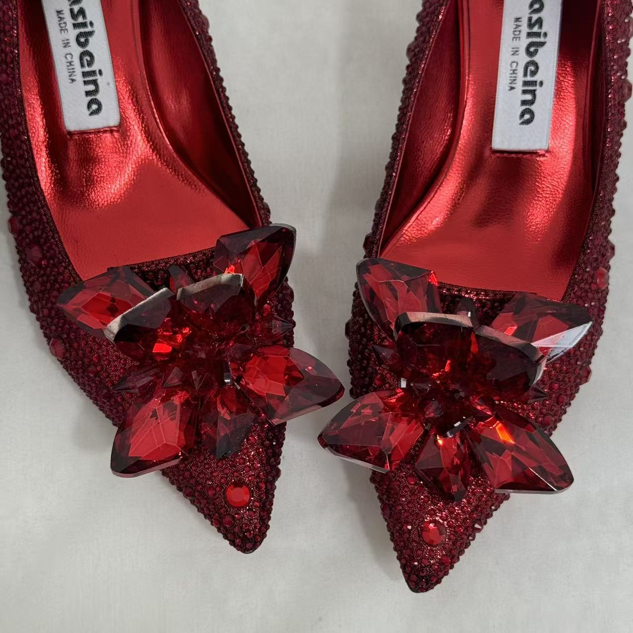 Pointed-Toe Stiletto Bridal Heels
