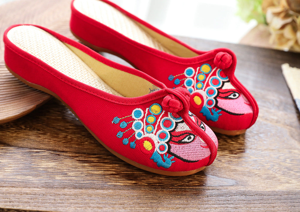 Women's Chinese Style National Essence Facial Makeup Dan Canvas Shoes Newgew