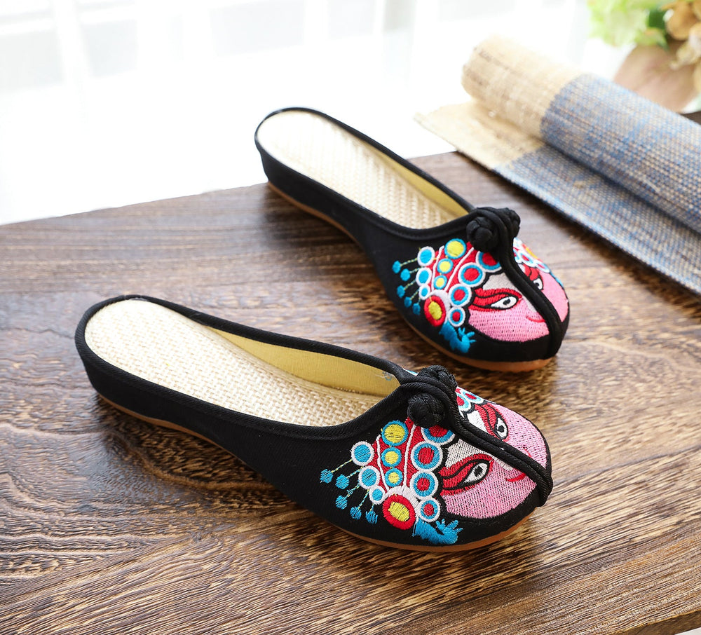 Women's Chinese Style National Essence Facial Makeup Dan Canvas Shoes Newgew