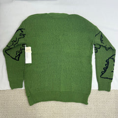 Street Cartoon Cardigan Sweater PinTow