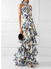 Lace-Up Lolita Swing Skirt Maxi Dress Newgew Dresses