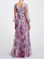 Printed Chiffon Maxi Dress Newgew Dresses