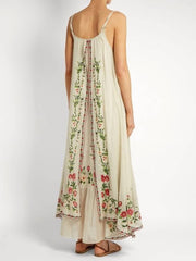 Round Neck Printed Swing Loose Long Dress Newgew Dresses