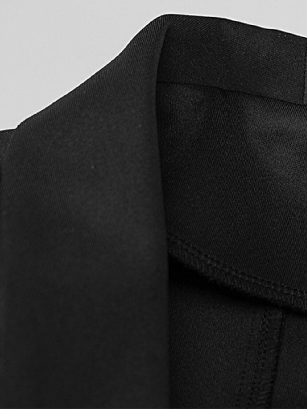 Stitched Furry V-Neck Hollow Suit Mini Dresses Newgew Dresses