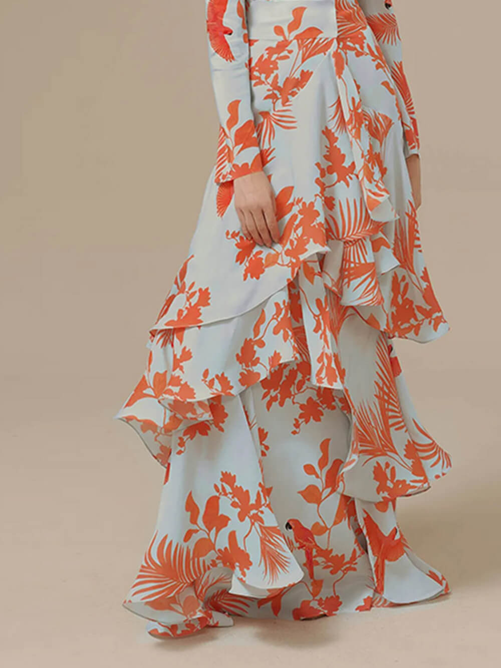 Irregular Long Dress With Ruffles Newgew Dresses
