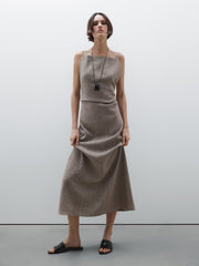 Flowy Square Neck Midi Dress Newgew Dresses