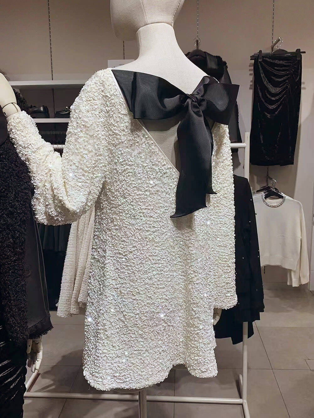 Sequined Tie-back Dress Newgew Dresses
