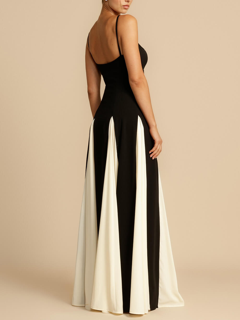 Elegance Panelled Tulle A-line Slip Maxi Dress Newgew Dresses