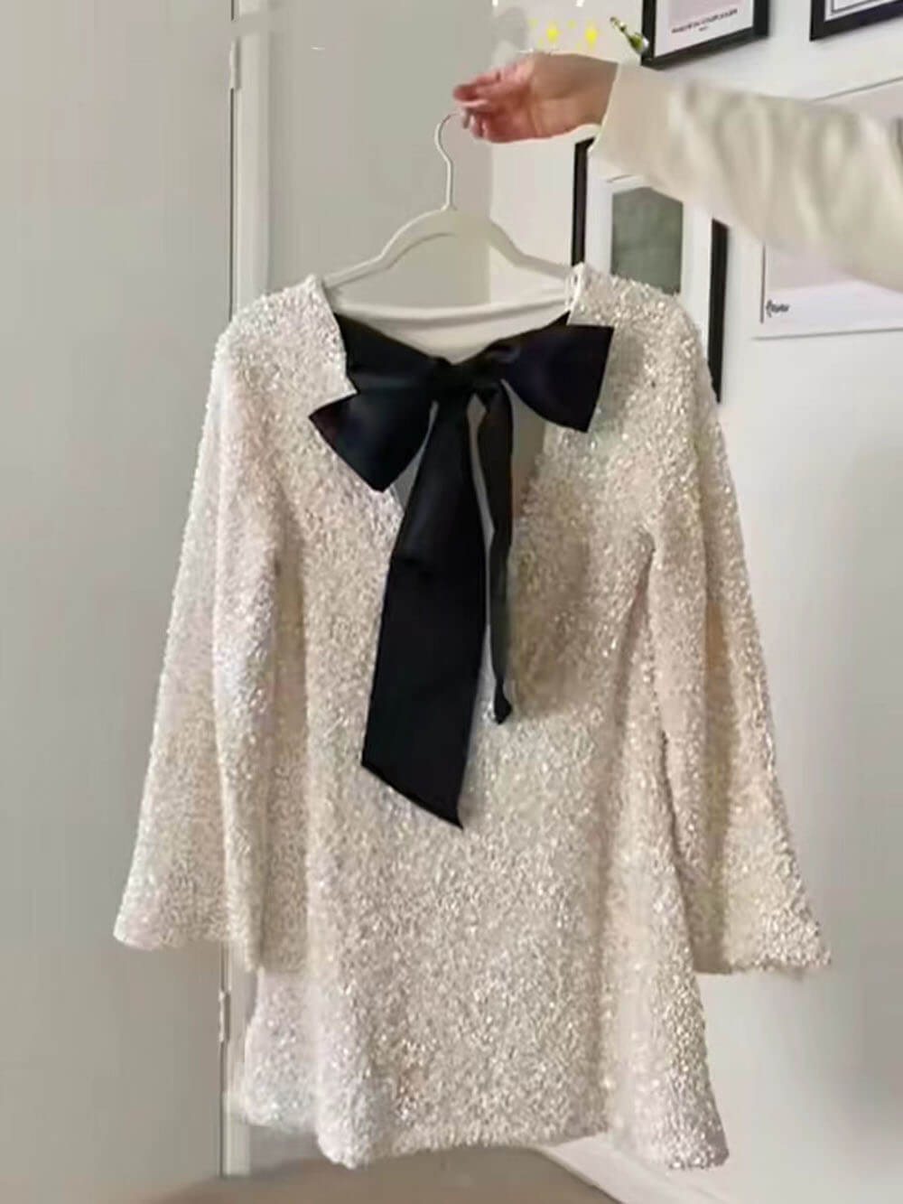 Sequined Tie-back Dress Newgew Dresses