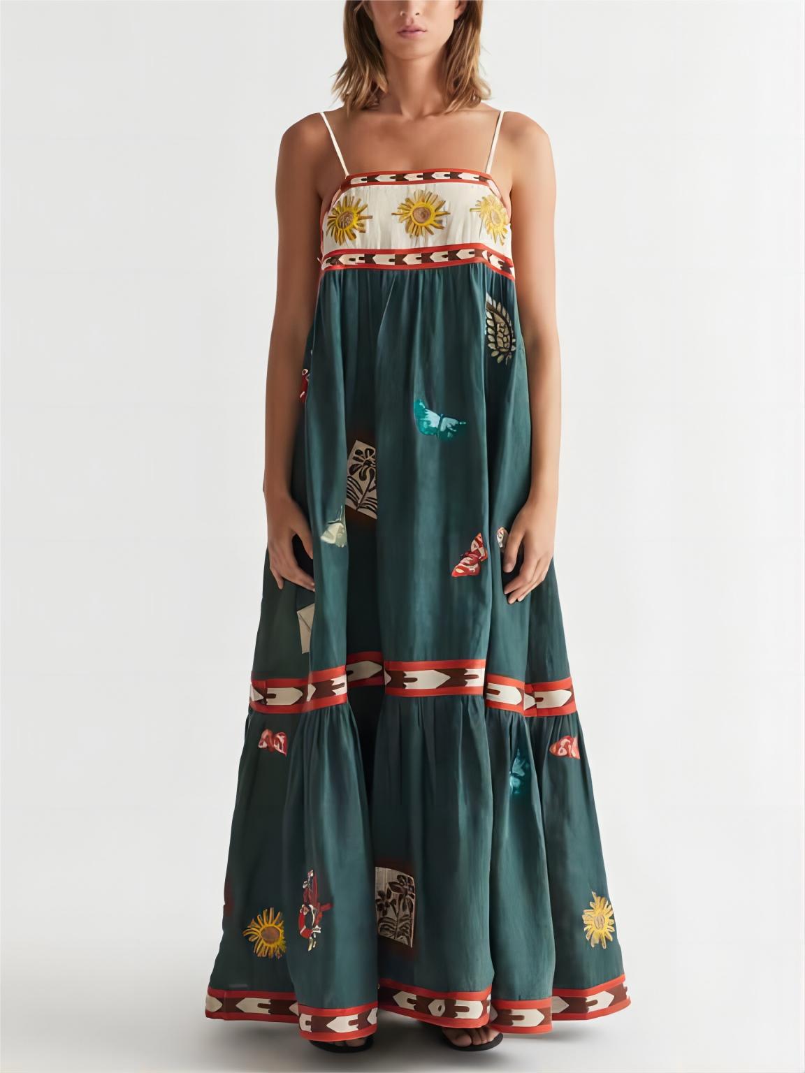 Summer Fun Unique Printed Midi Dress Newgew Dresses