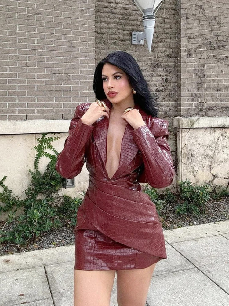 Plunging V Bodycon Dress Newgew Dresses