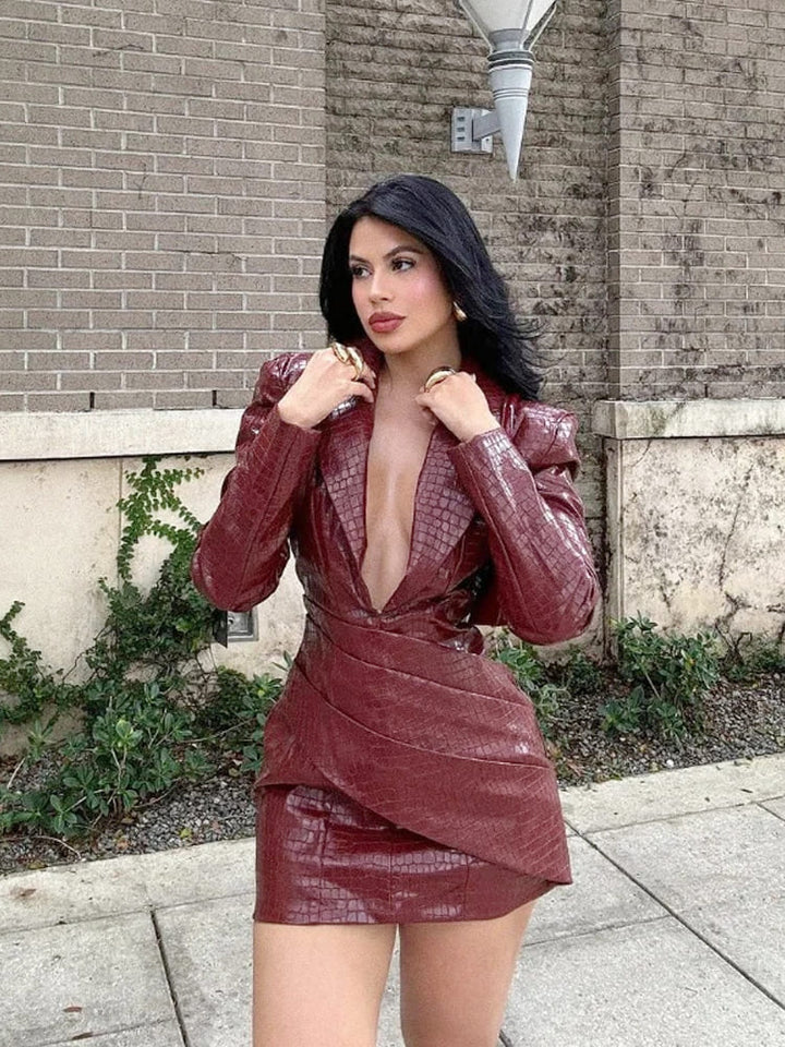 Plunging V Bodycon Dress Newgew Dresses