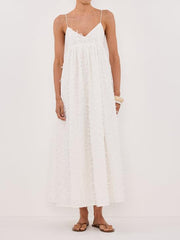 Paloma White Babydoll Midi Dress Newgew Dresses