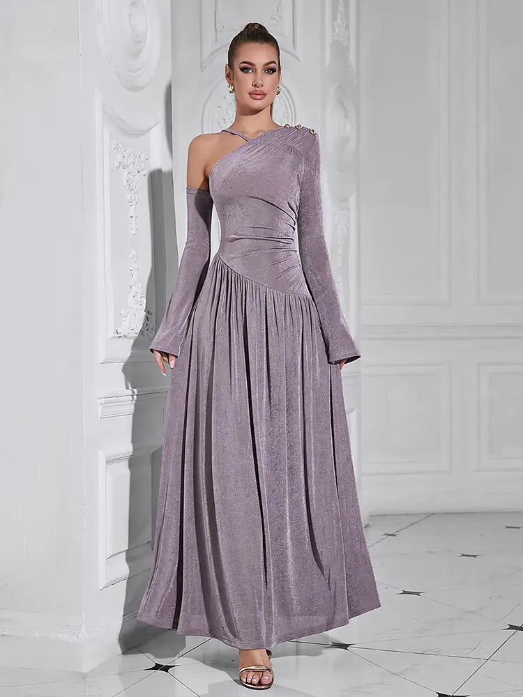 Asymmetric One-Shoulder A-Line Dress Newgew Dresses