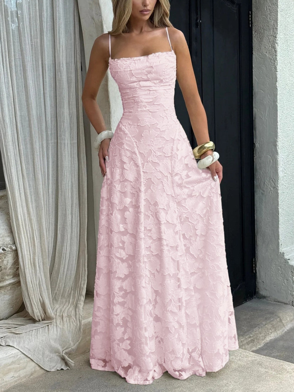 Jacquard Maxi Dress Newgew Dresses