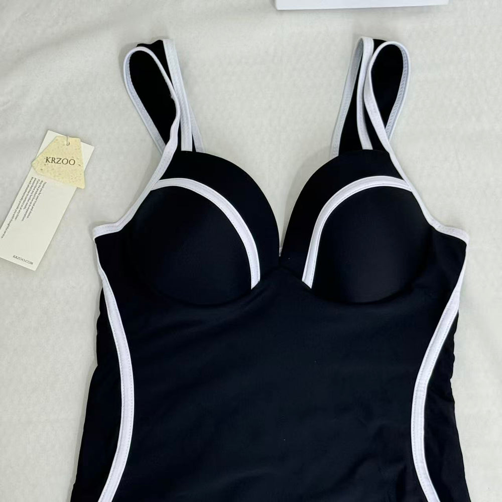 High-Waisted Slimming Swimsuit PinTow