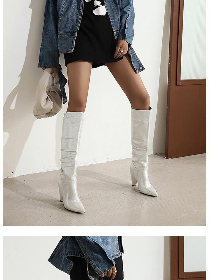 Glitter Glam Slouched Boots Newgew