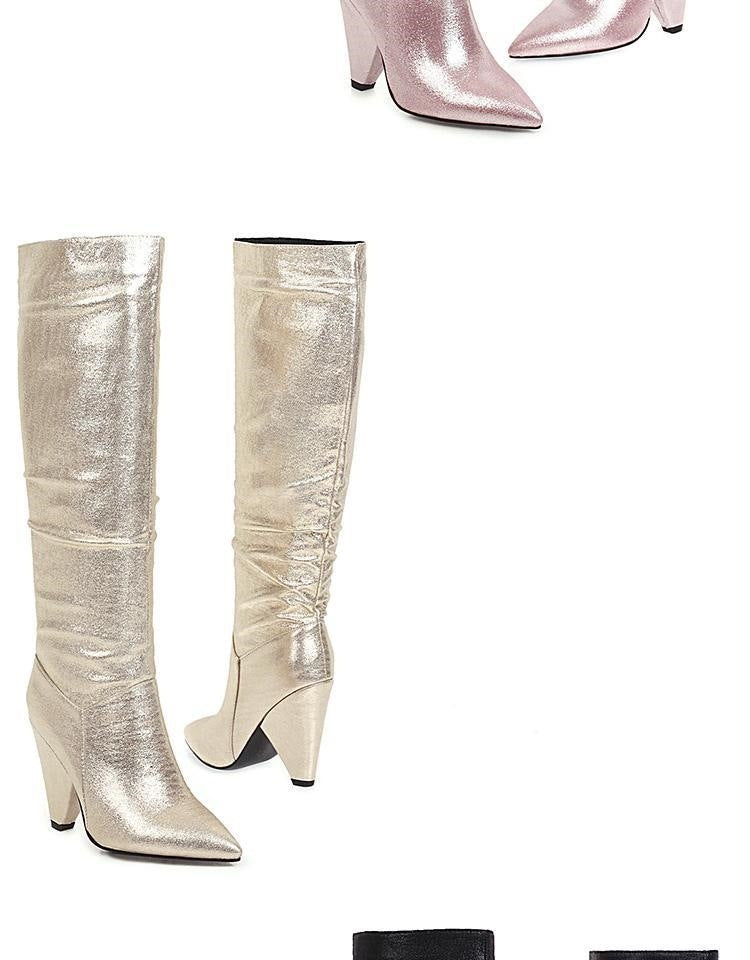 Glitter Glam Slouched Boots Newgew