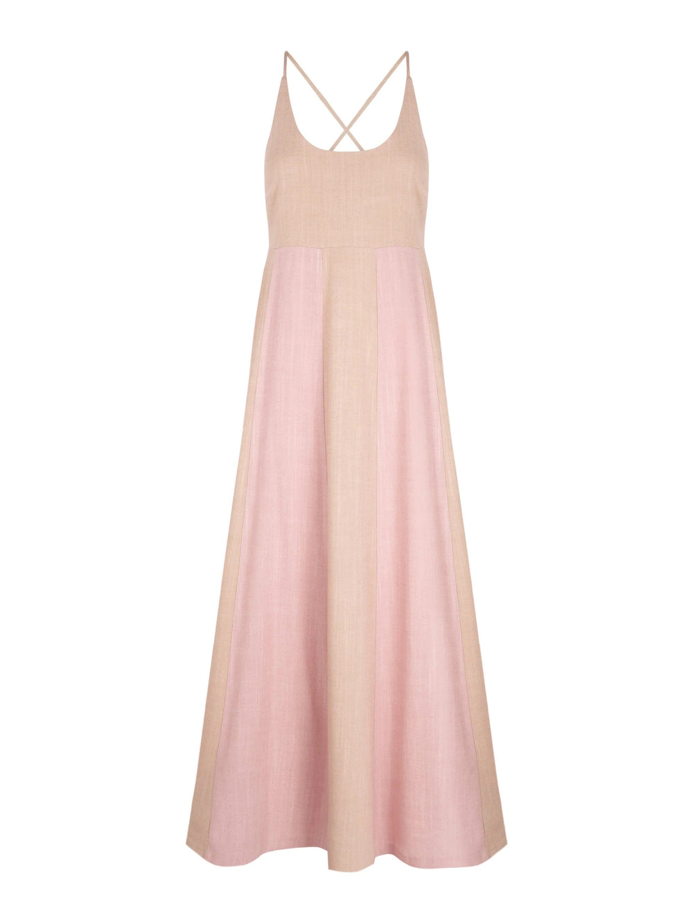 Two-Tone Spliced Maxi Dress Newgew Dresses
