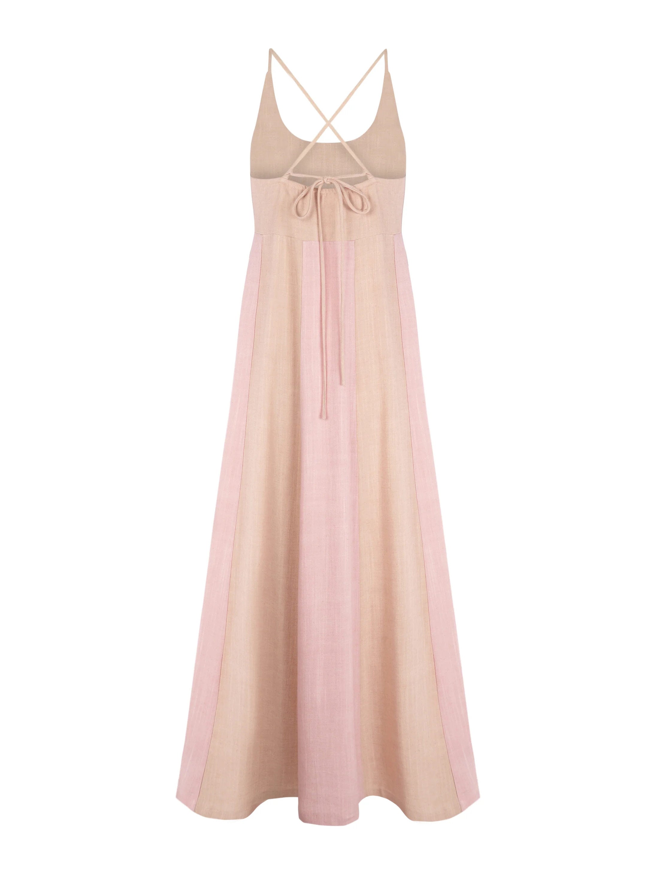 Two-Tone Spliced Maxi Dress Newgew Dresses