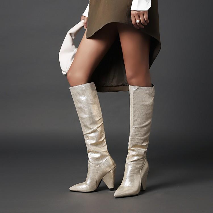 Glitter Glam Slouched Boots Newgew