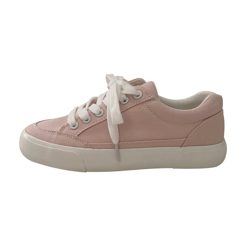 Popular Women's Spring Versatile White Korean Canvas Shoes Newgew