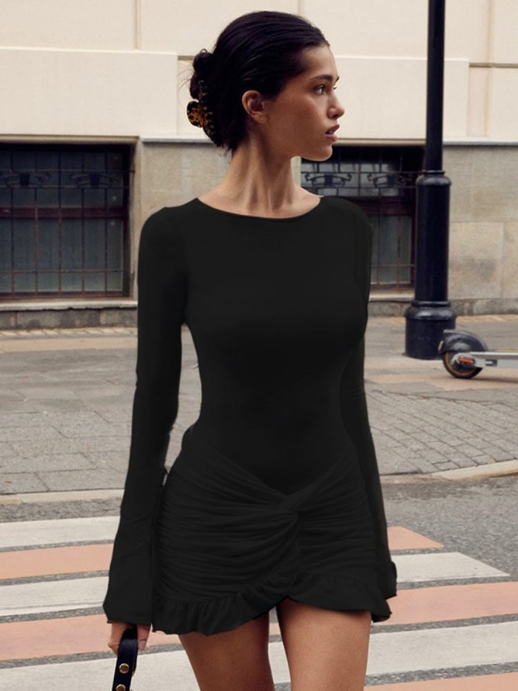 Twist Detail Mini Dress Newgew Dresses