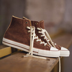 Men Minimalist Fashion Corduroy High Top Casual Shoes Newgew Shoes
