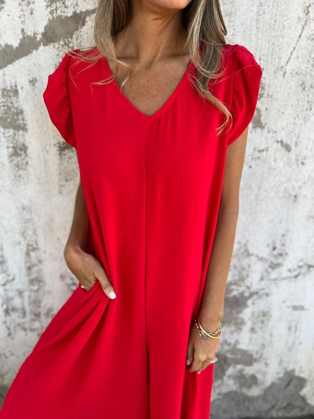 Leopard Print V-Neck Jumpsuit With Front Pockets Newgew Dresses