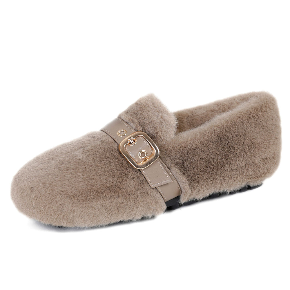 Women Minimalist Flat Soft Furred Casual Shoes Newgew Shoes
