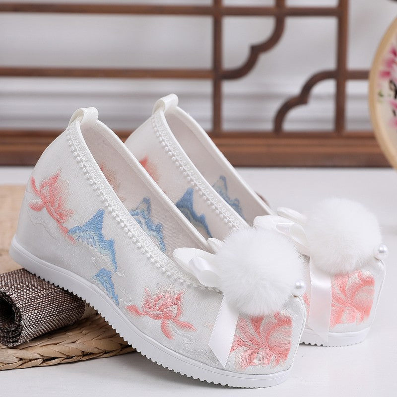 Style Everyday Joker Embroidery Height Increasing Canvas Shoes Newgew