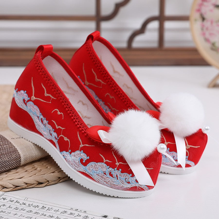 Style Everyday Joker Embroidery Height Increasing Canvas Shoes Newgew